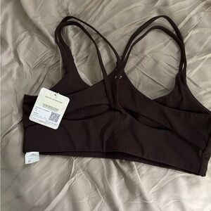 Fabletics Brown Sports Bra Seamless Design